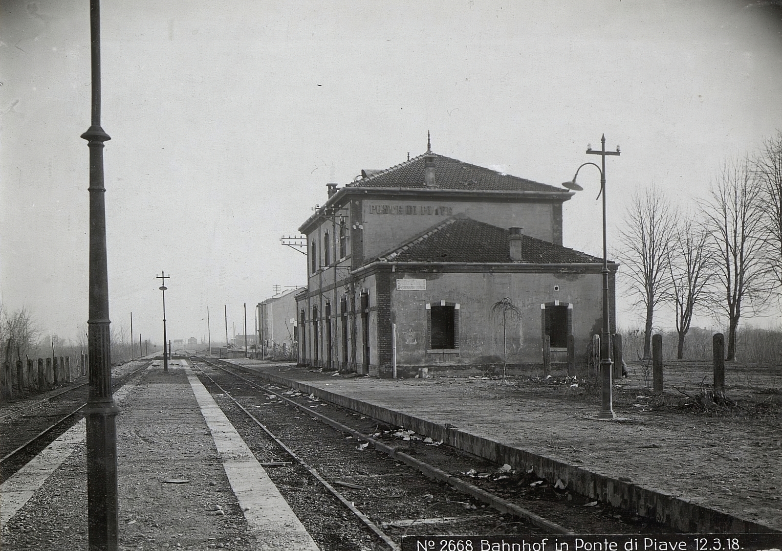 Italy, vasútállomás., 1918, Österreichische Nationalbibliothek, Fortepan #212843