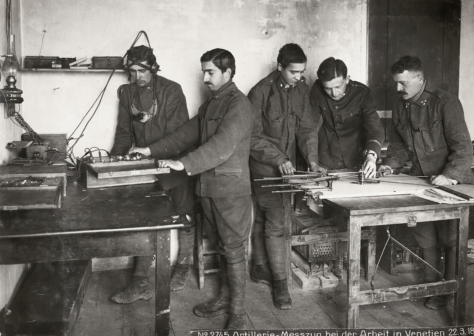 Italy, a Császári és Királyi Hadsereg tüzérségi tűzvezető központja Veneto tartományban., 1918, Österreichische Nationalbibliothek, Fortepan #212848