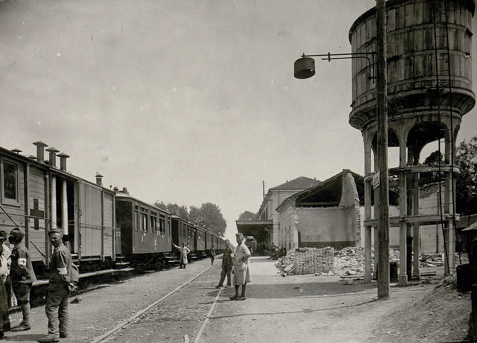 1918, Österreichische Nationalbibliothek, water tower, hospital-train, Fortepan #212870