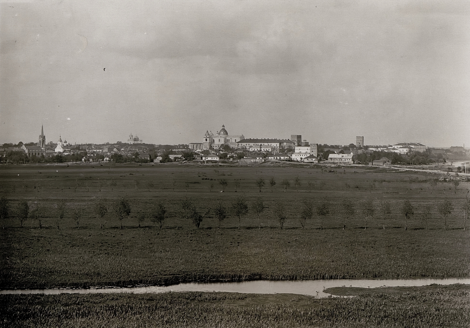 Ukraine, kilátás a városra a dombokról, a Potebnyi utca felé., 1915, Österreichische Nationalbibliothek, church, picture, Fortepan #212956