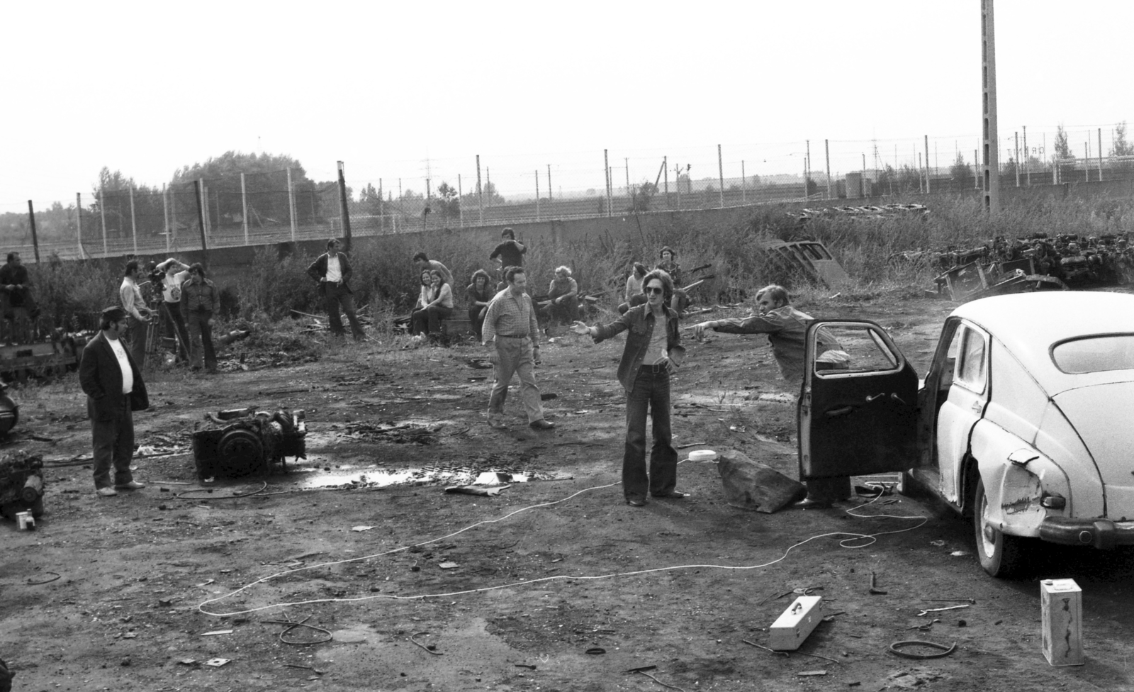 Hungary, Budapest, a felvétel Polyák Józsefről és kaszkadőrcsapatáról készített híradófilm forgatásakor készült., 1975, Urbán Tamás, M20 Pobeda, Fortepan #213179