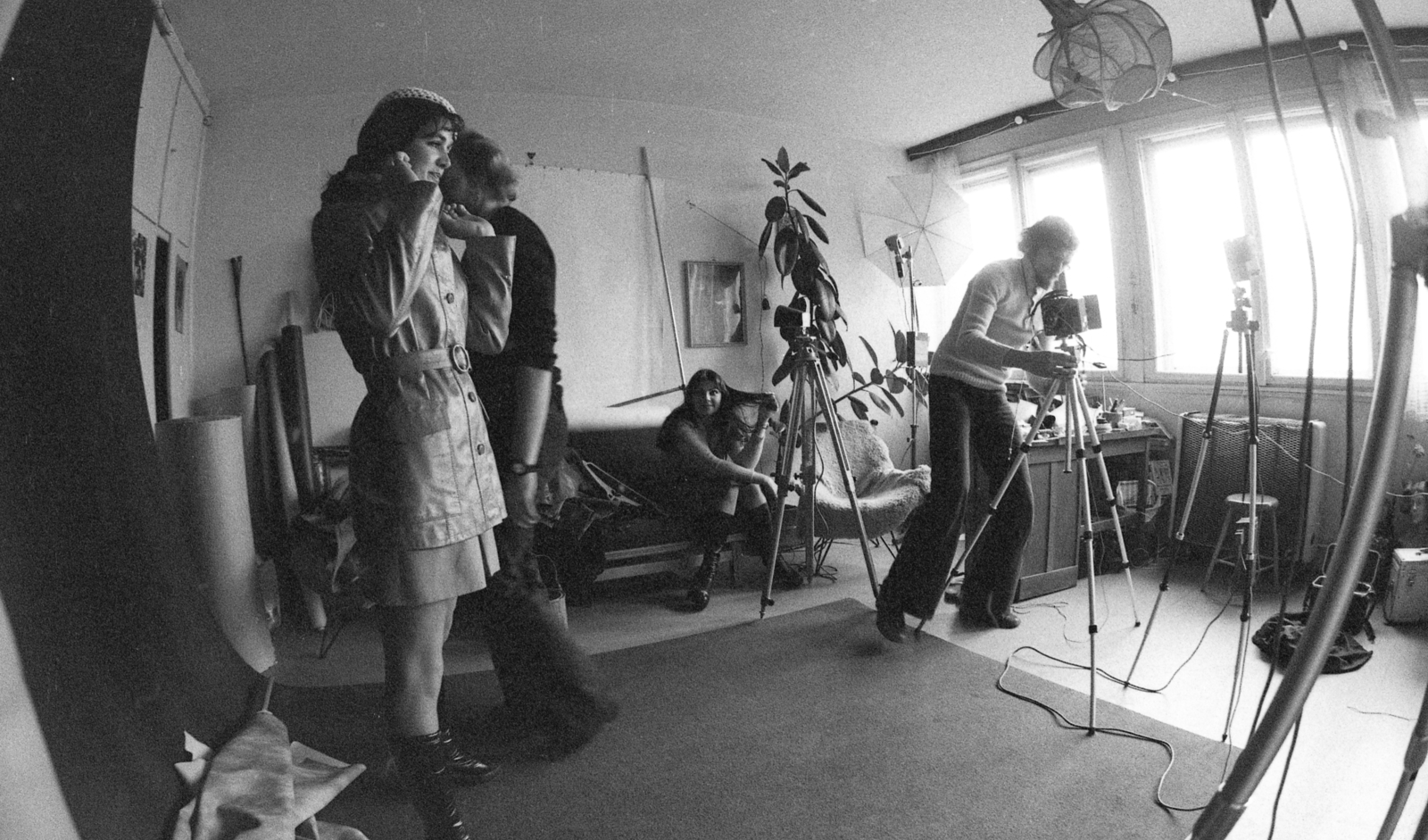 1979, Urbán Tamás, műterem, fotóállvány, Fortepan #213246