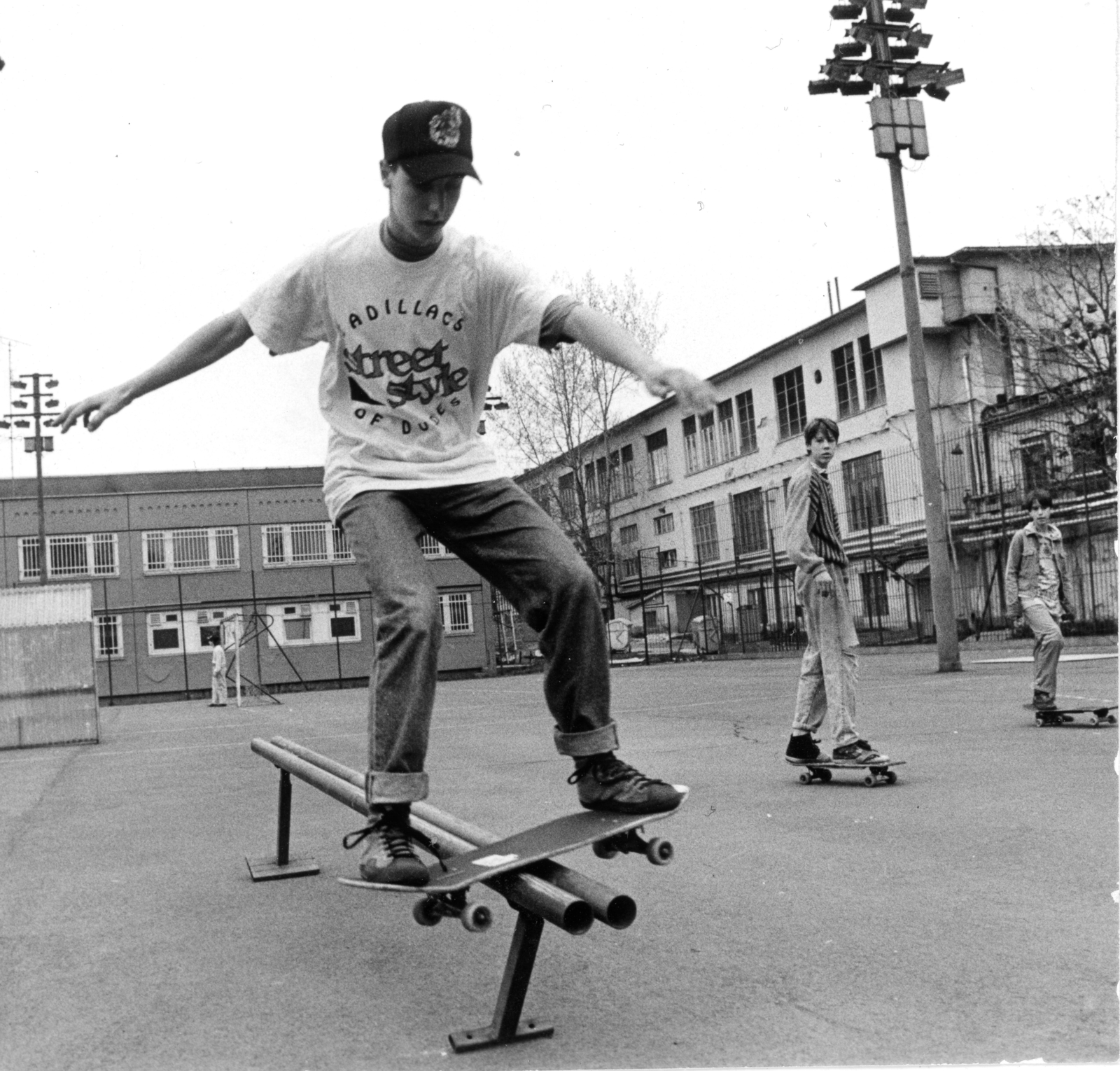 1990, Urbán Tamás, trick, skateboard, Fortepan #213640