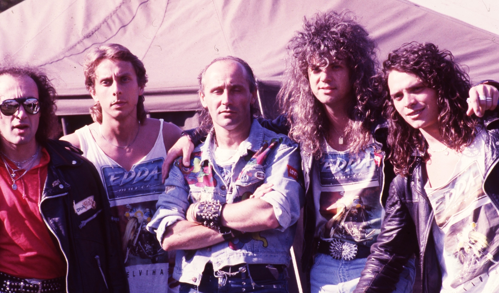 Hungary, Edda Művek, középen Pataky Attila. A felvétel 1991-ben készült., 1990, Urbán Tamás, Fortepan #213820