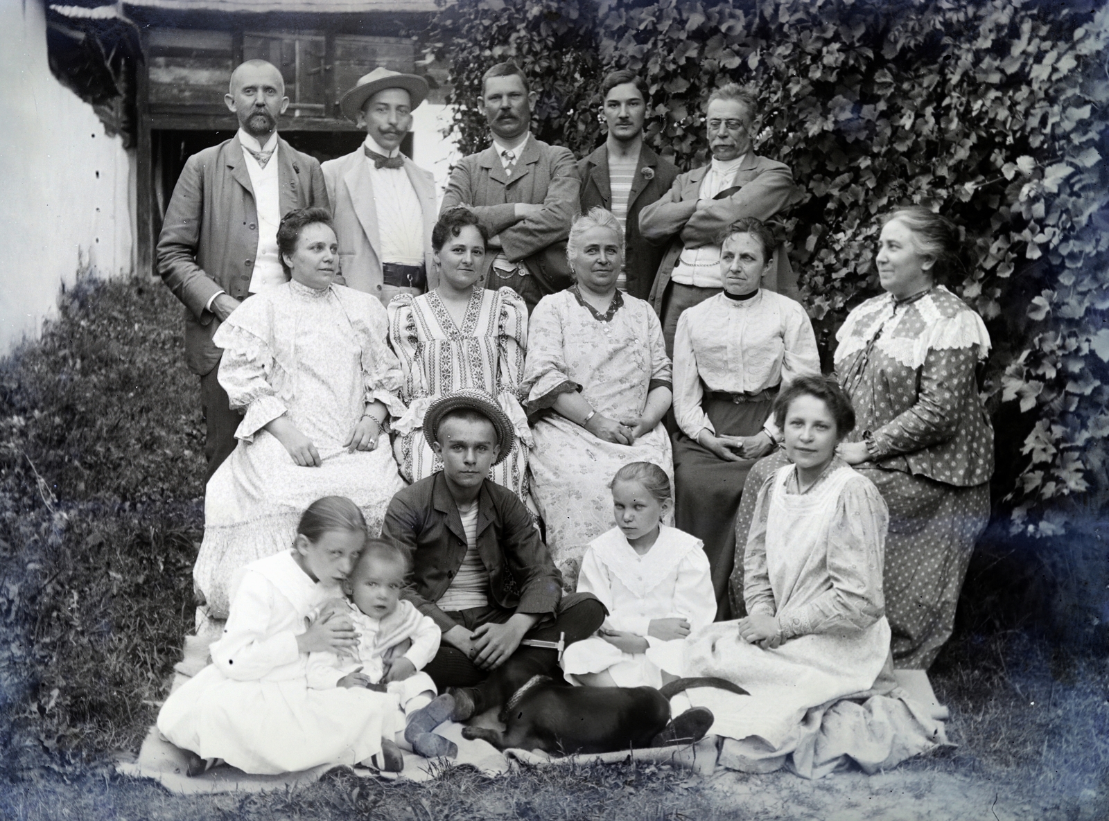 1916, Tóvári Tamás, family, tableau, Fortepan #213904