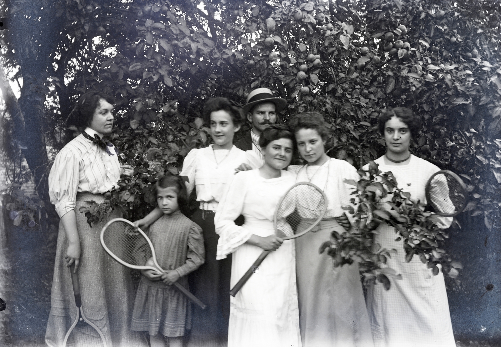 1920, Tóvári Tamás, hölgy, teniszütő, Fortepan #213925