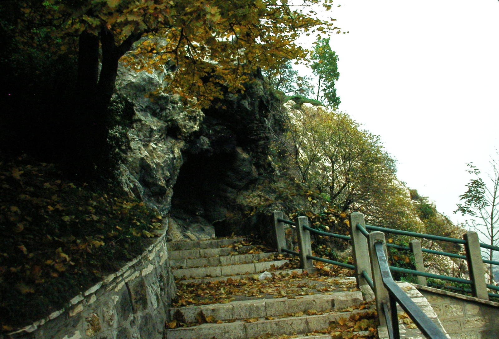 Magyarország, Gellérthegy, Budapest XI., 1977, Fortepan, színes, korlát, ősz, lépcső, Budapest, Fortepan #21434