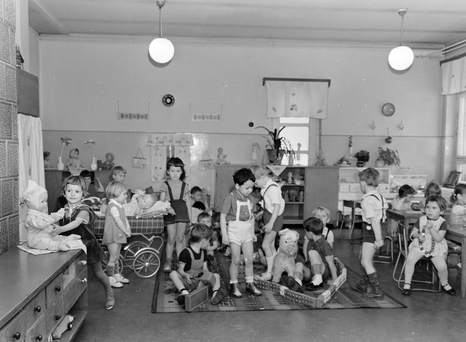 1970, FŐFOTÓ, toy, kids, nursery, Fortepan #214381