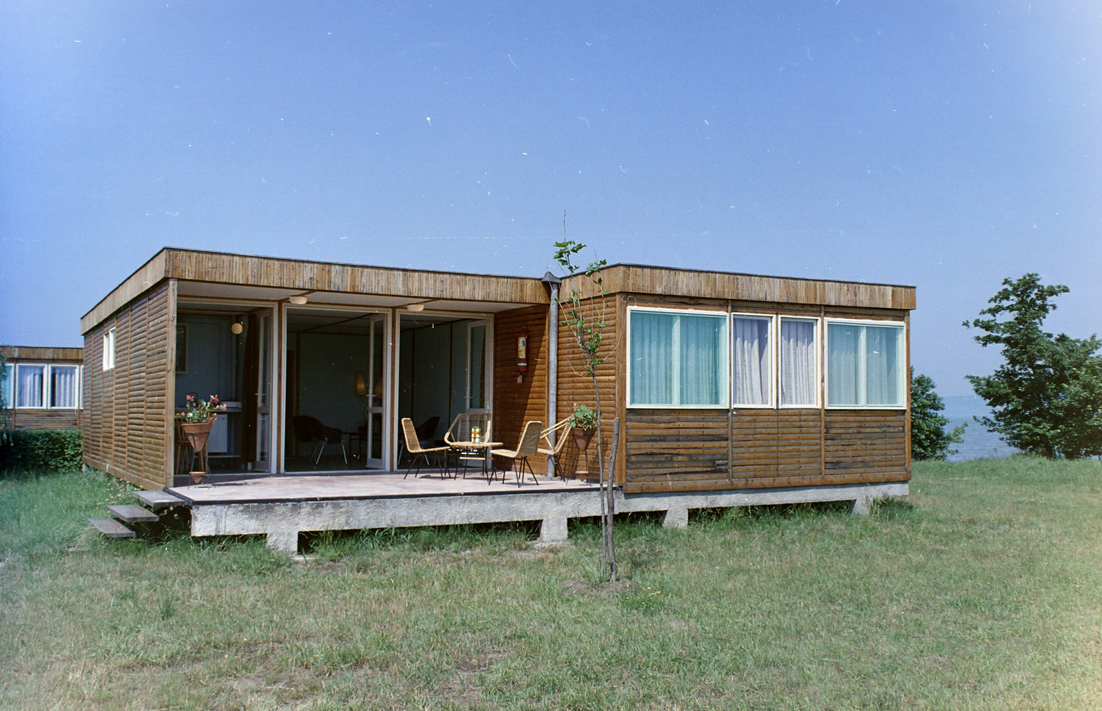 Hungary, Balatonszemes, bungaló telep (később kemping)., 1969, FŐFOTÓ, holiday house, colorful, Fortepan #214440