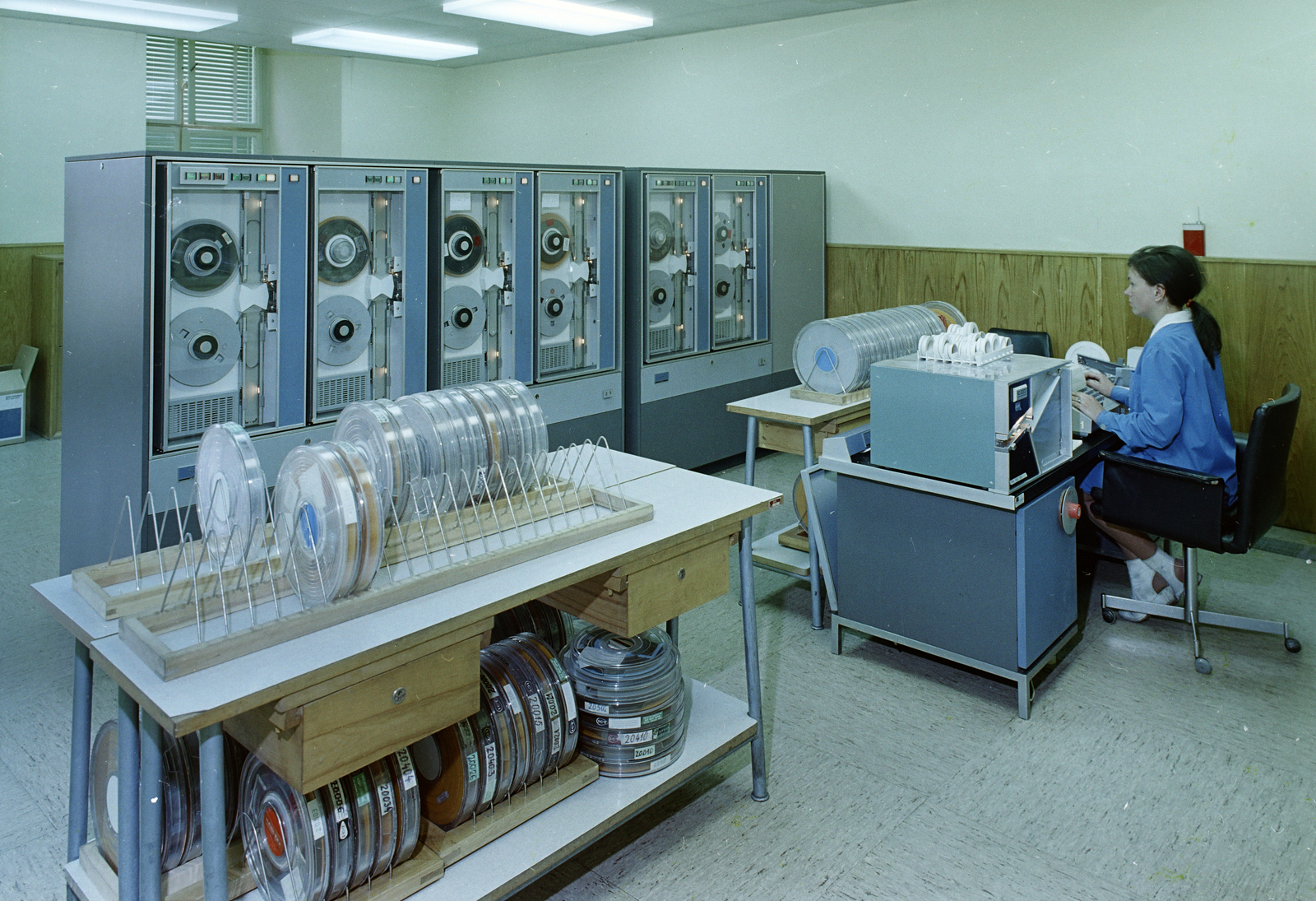 1970, FŐFOTÓ, server room, Fortepan #214445