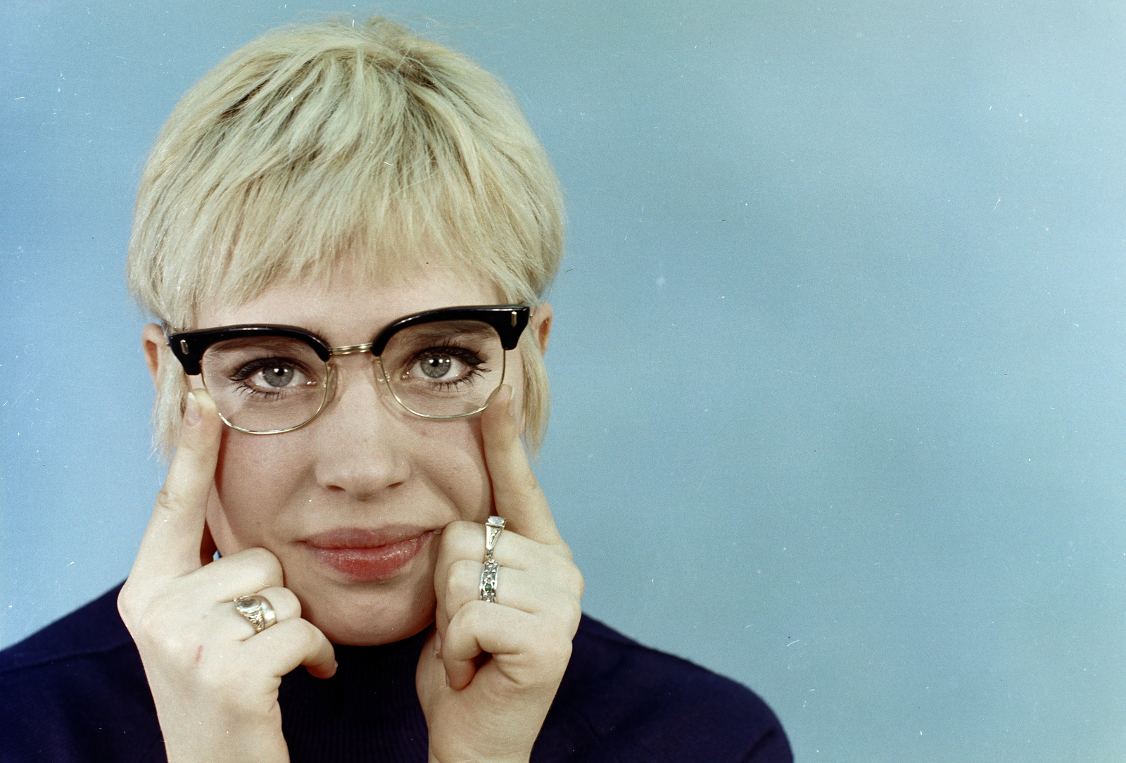 1970, FŐFOTÓ, portrait, glasses, fair-haired, Fortepan #214548