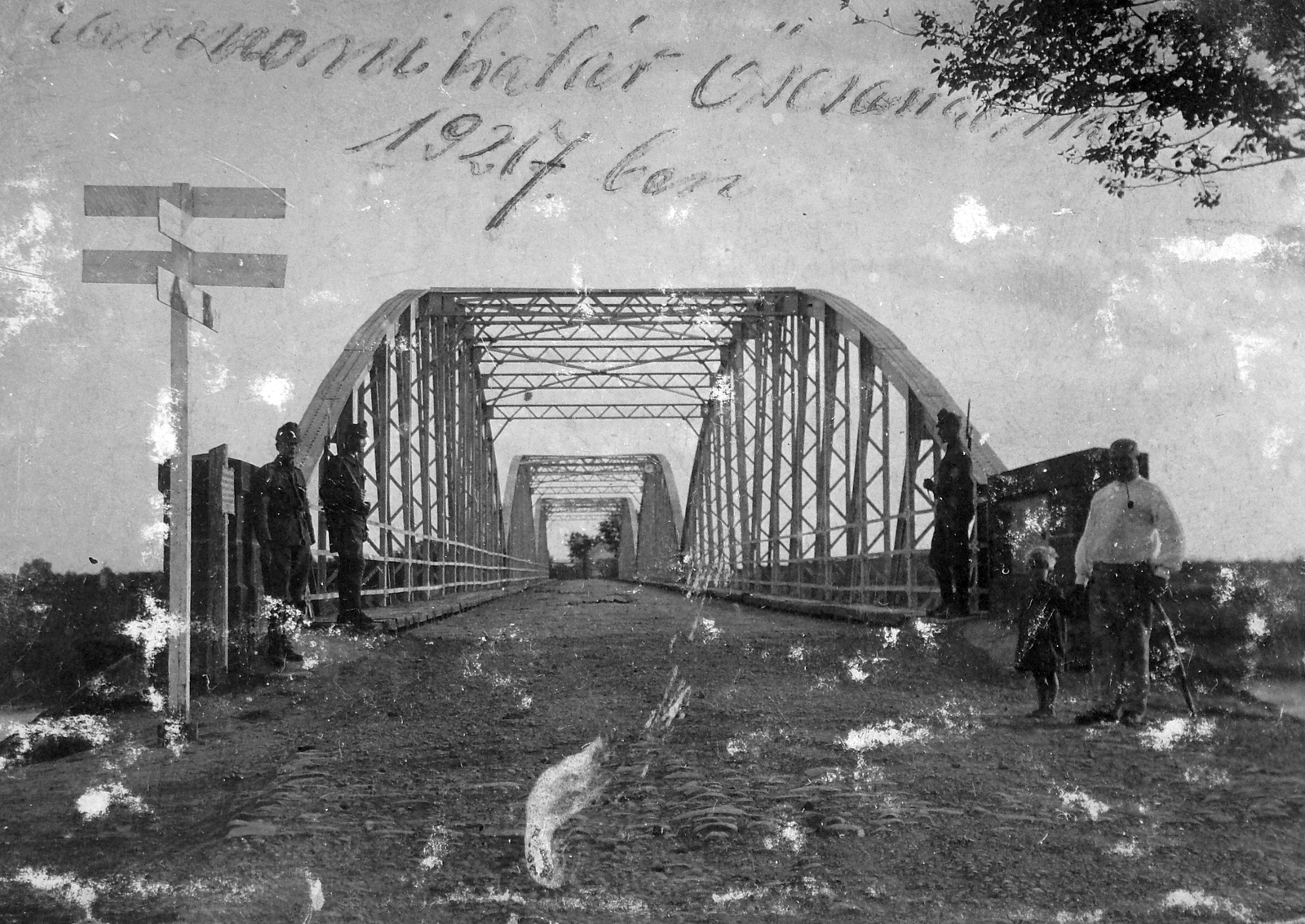 Romania,Transylvania, Maros híd, Apátfalva - Nagycsanád között., 1927, Nagy Csilla, bridge, border crossing, truss bridge, Fortepan #21490