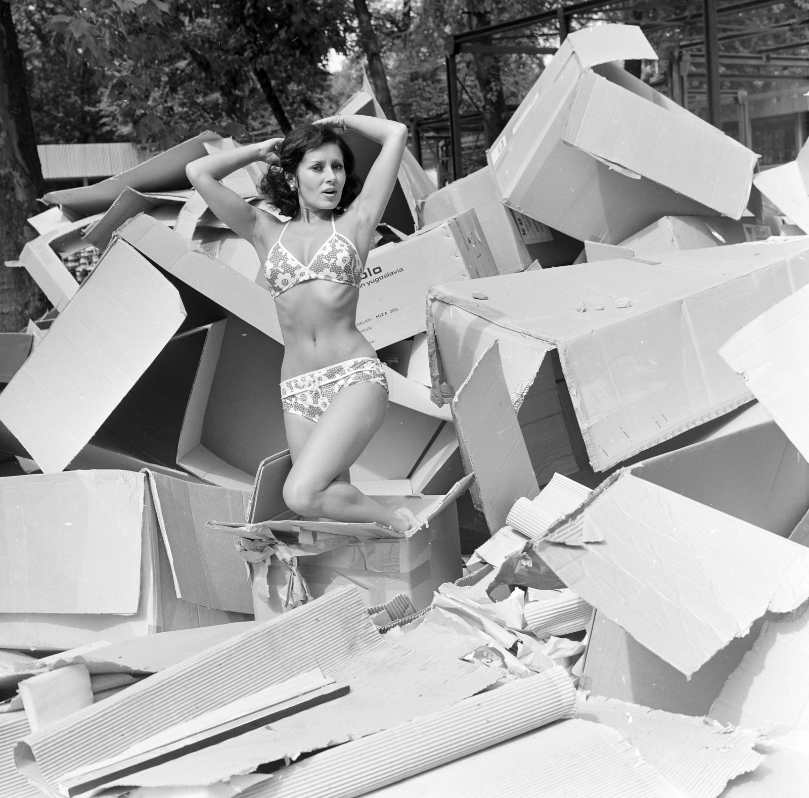 1971, FŐFOTÓ, doboz, papír, bikini, Fortepan #215118