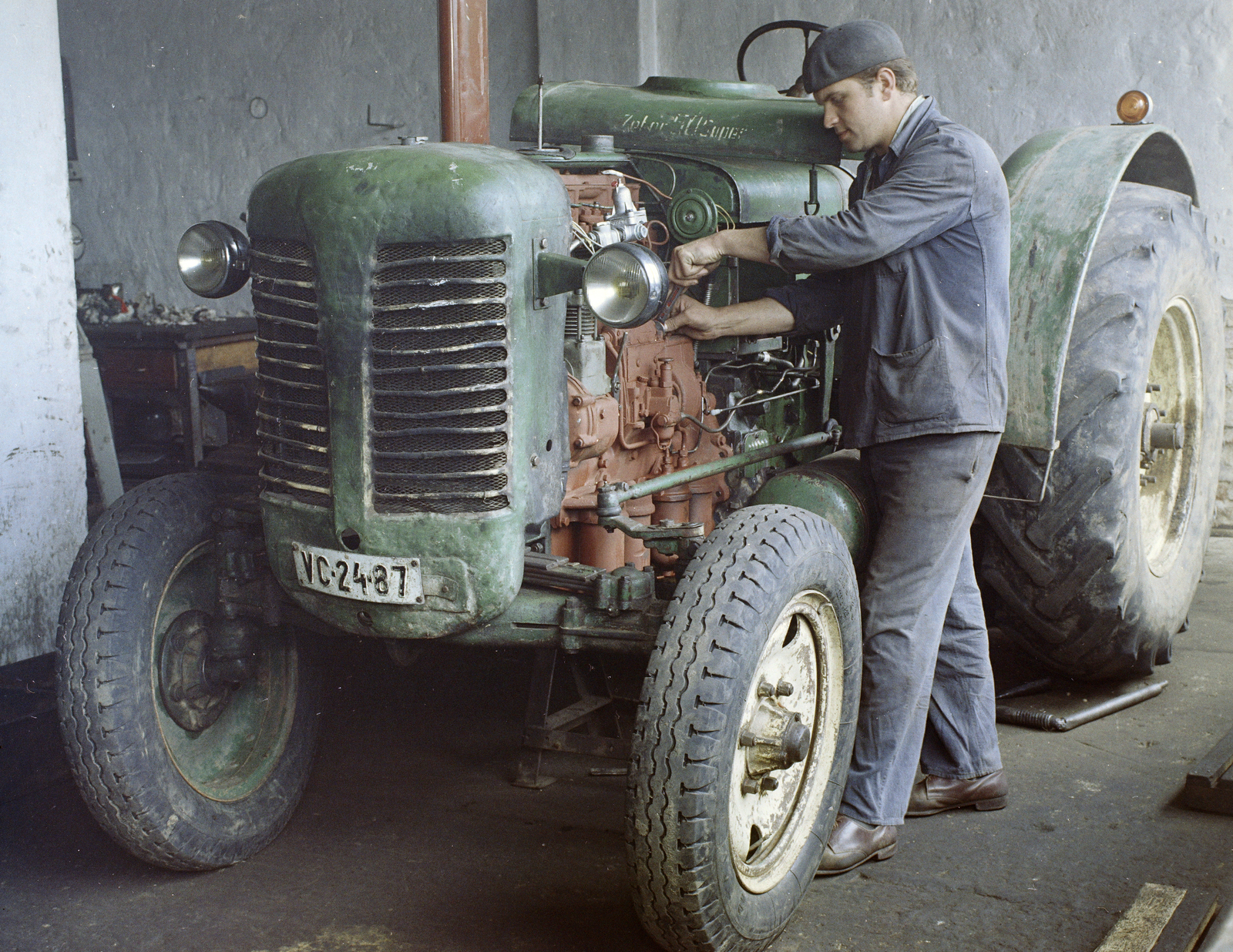 1971, FŐFOTÓ, colorful, tractor, number plate, Zetor-brand, Fortepan #215309