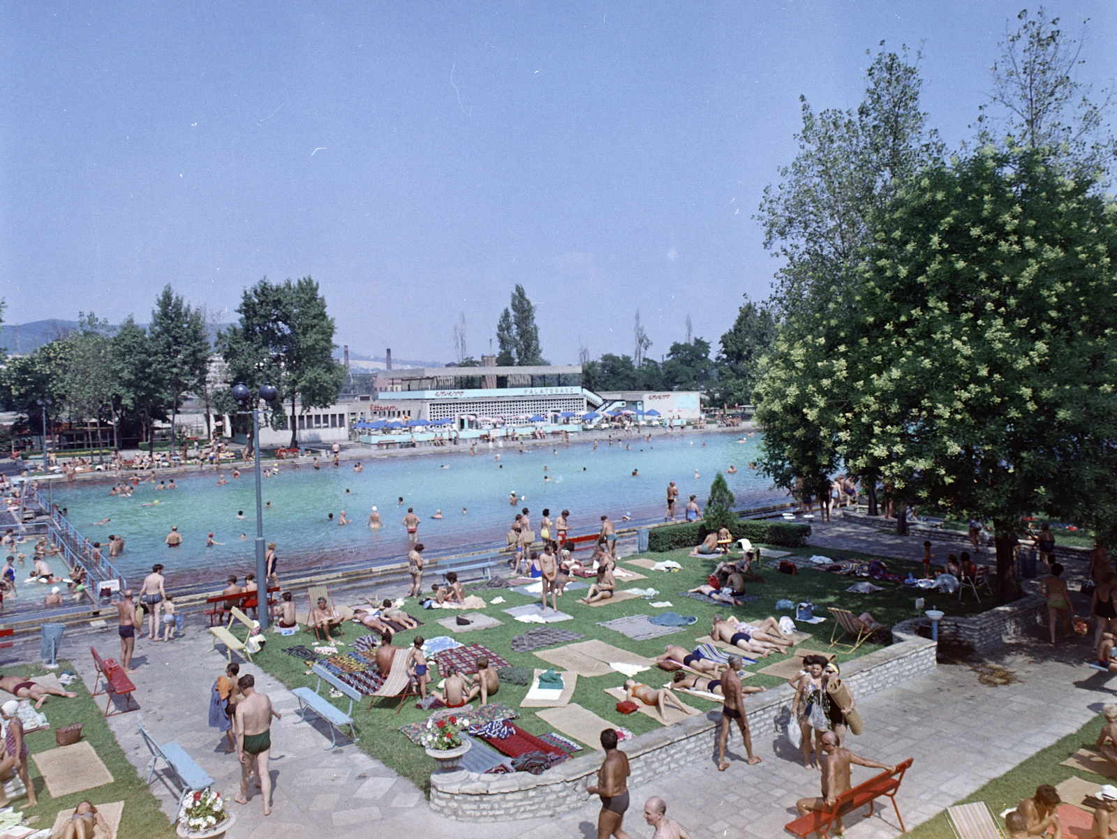 Hungary, Margit Islands, Budapest, Palatinus Strandfürdő., 1971, FŐFOTÓ, colorful, Fortepan #215354