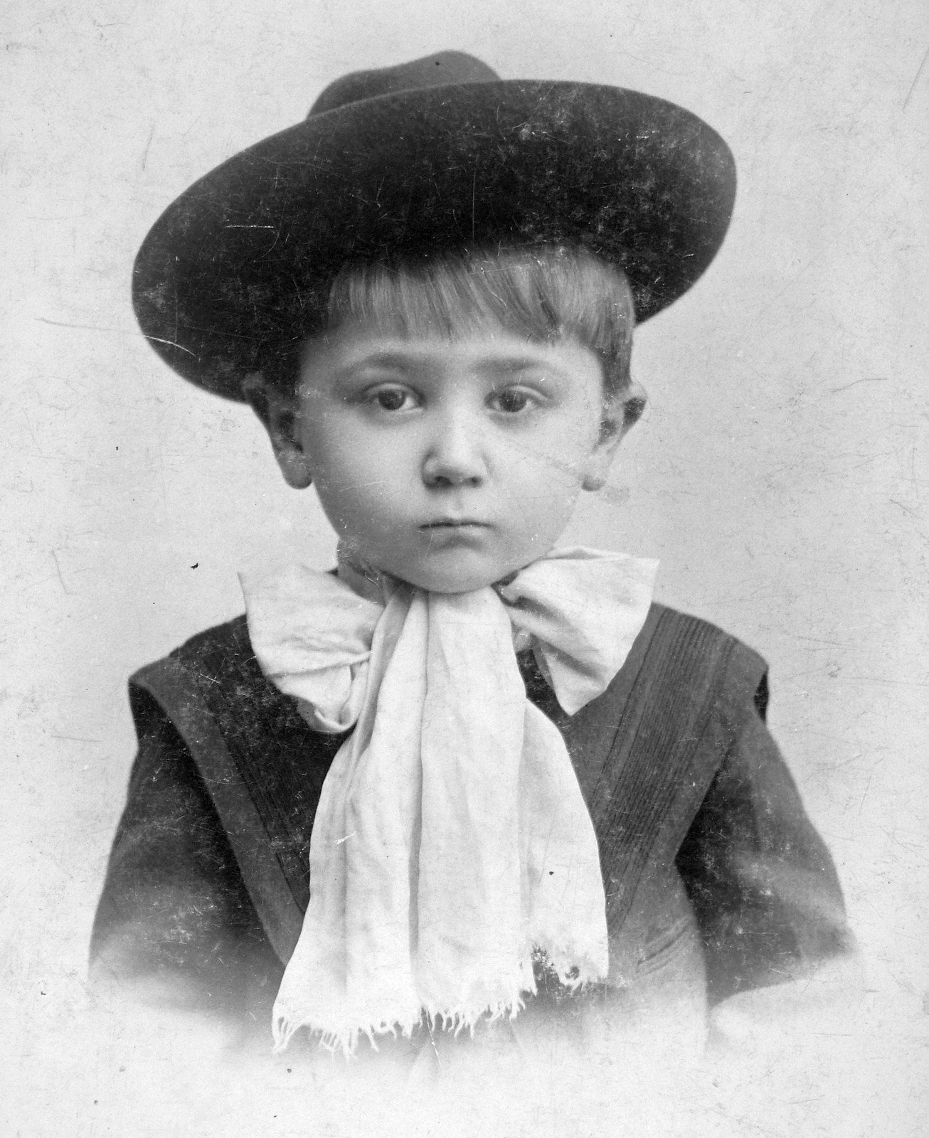 1911, Hegedűs Judit, portrait, hat, kid, Fortepan #21555