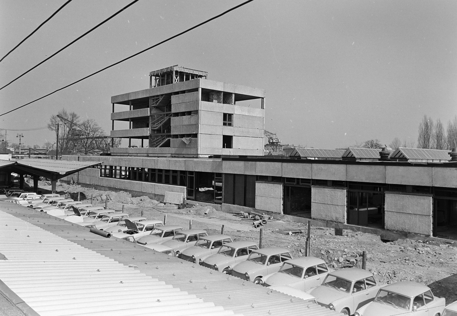 Hungary, Csepeli Szabadkikötő, Budapest XXI., Petróleum utca 4., a Merkur Személygépkocsi Értékesítő Vállalat telephelyének építkezése., 1973, FŐFOTÓ, Budapest, Fortepan #215692