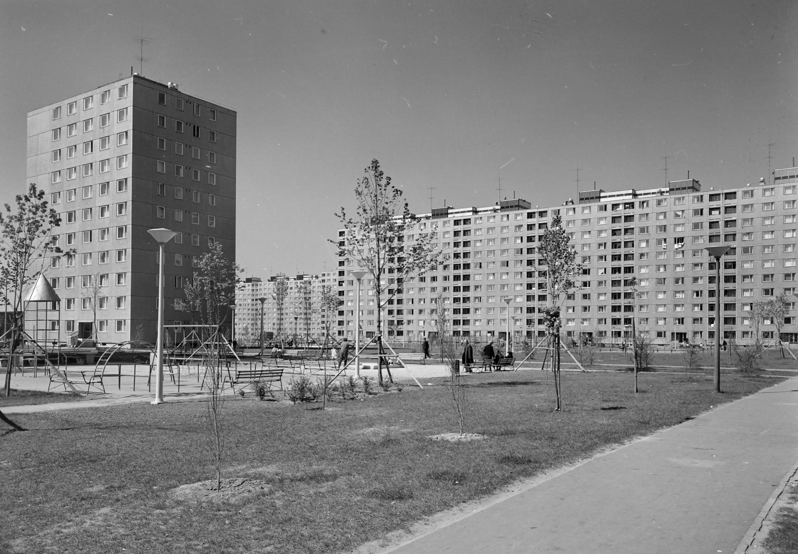 Hungary, Újpalota, Budapest XV., a Páskom park épületei., 1974, FŐFOTÓ, Budapest, Fortepan #216285