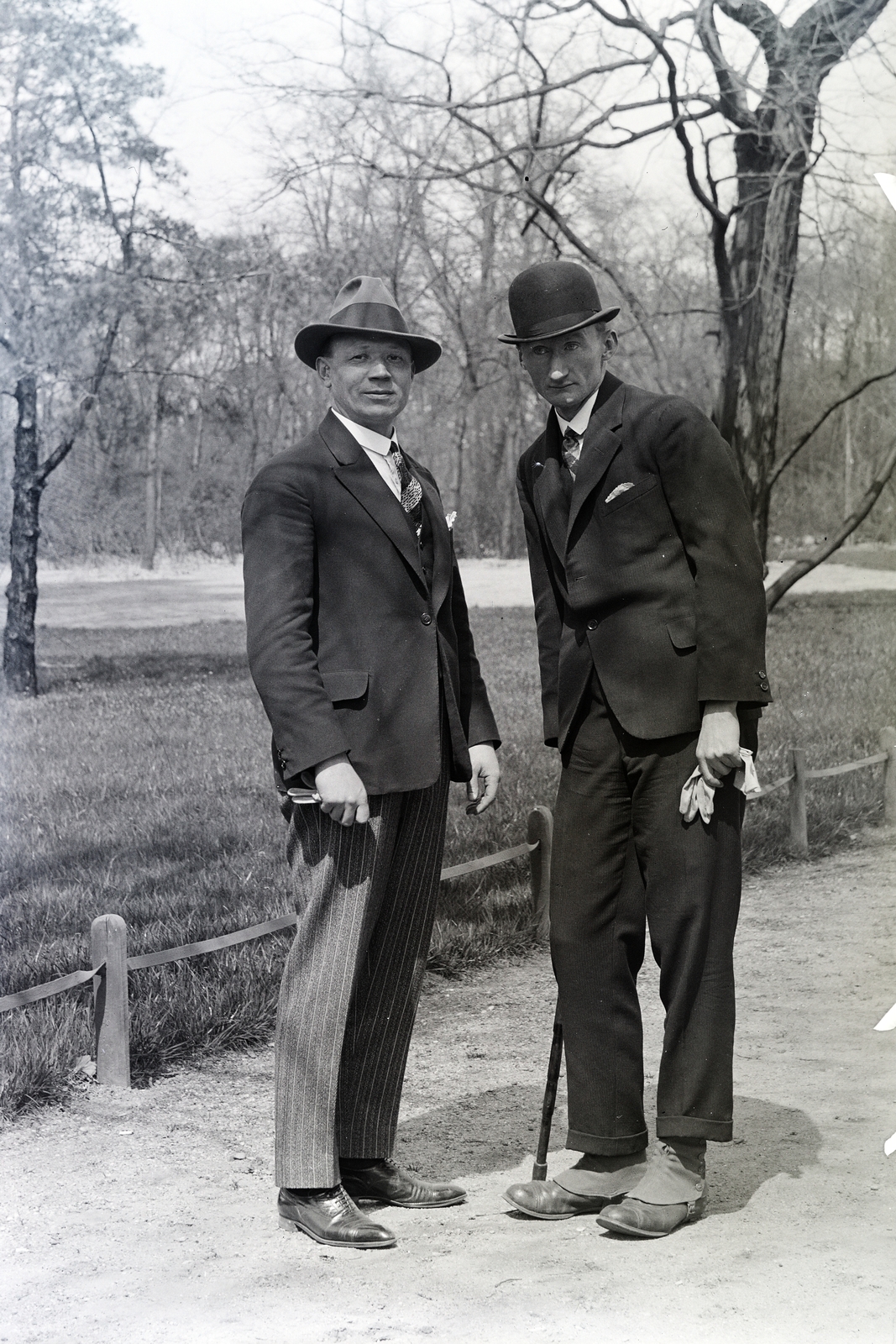 1924, Major Lajos, portrait, walking cane, gloves, spat, Fortepan #216368