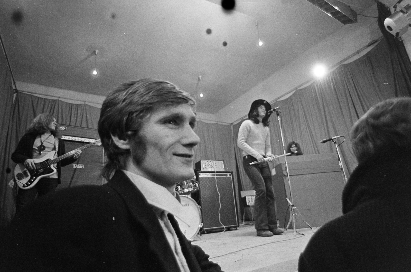 Hungary, a színpadon Nagy István, Török Ádám és Németh Tamás a Mini együttes tagjai., 1971, Gothár Péter, Fortepan #216517