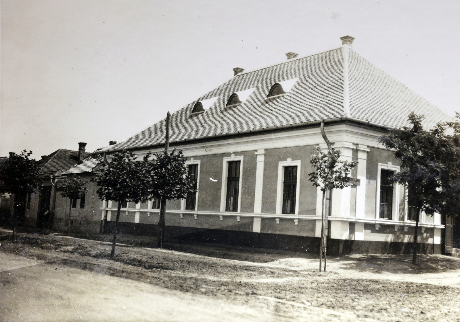 1928, Kádár István, épület, facsemete, Fortepan #216810