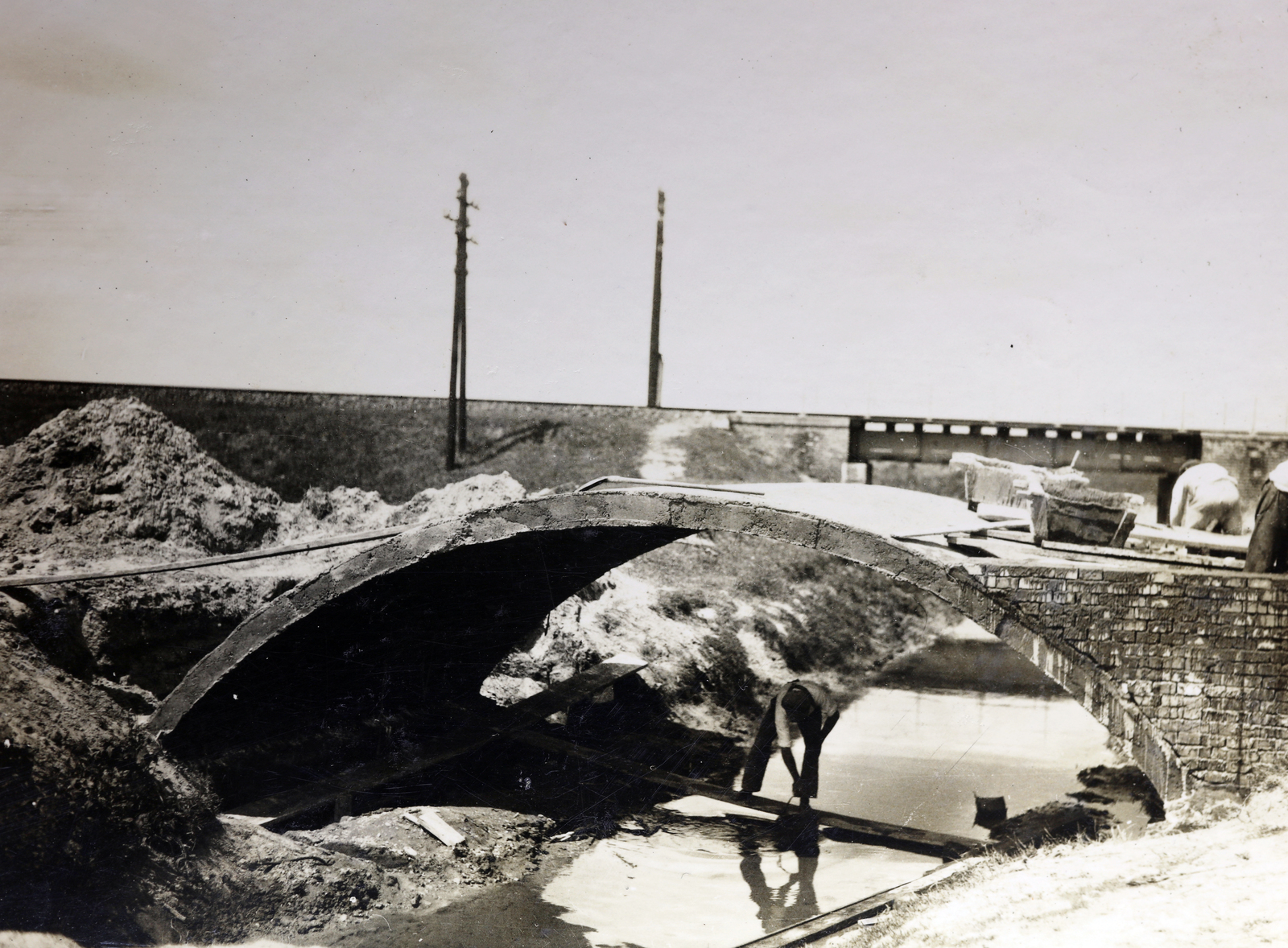 1927, Kádár István, construction, arch, bridge, Fortepan #216838