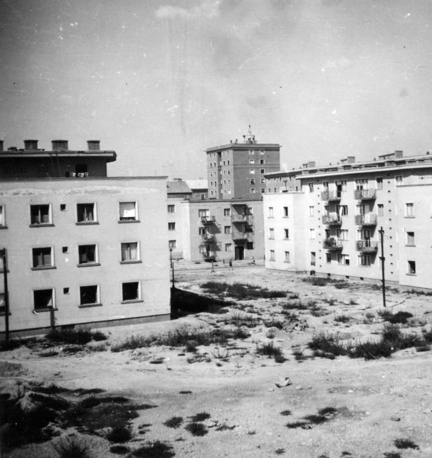 1954, Barabás Sarolta, blocks, Fortepan #216945