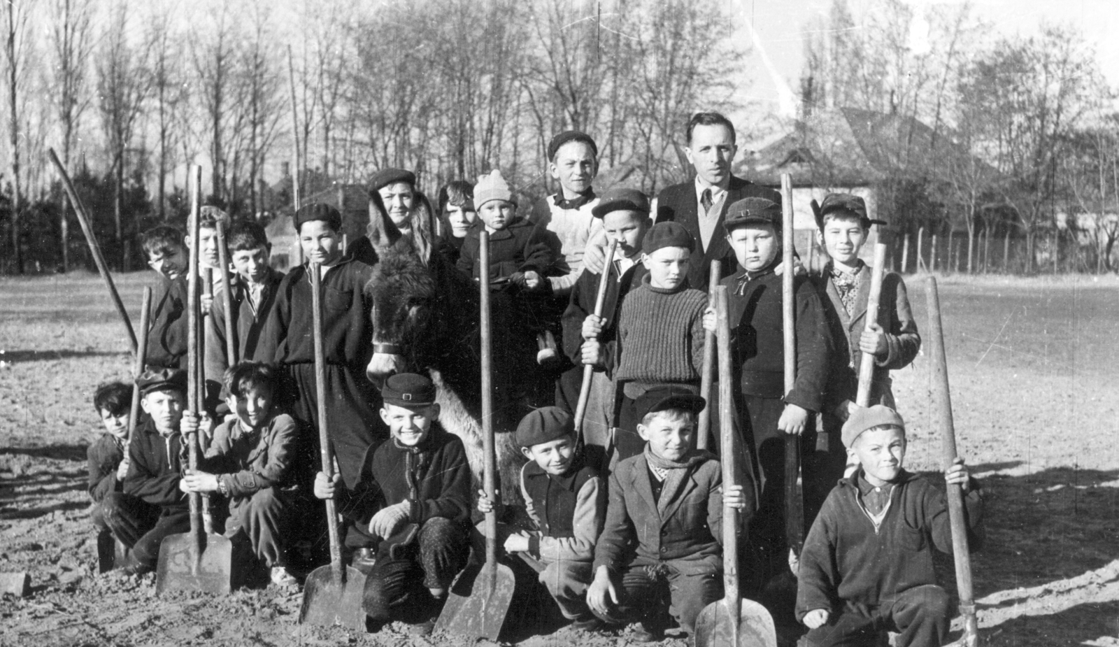 1962, Debreceni Állatkert és Vidámpark, tableau, kids, Fortepan #217018