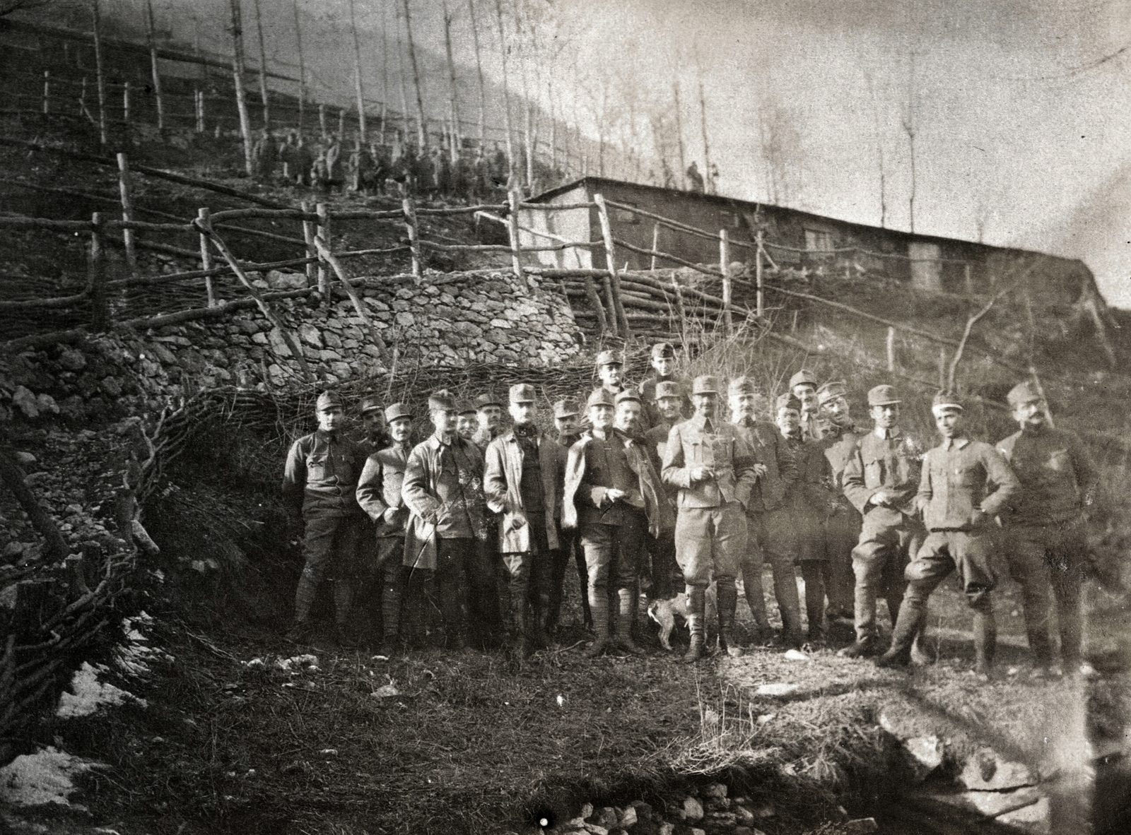 1915, Pohl Pálma, korlát, hegyoldal, katonaság, Fortepan #217442