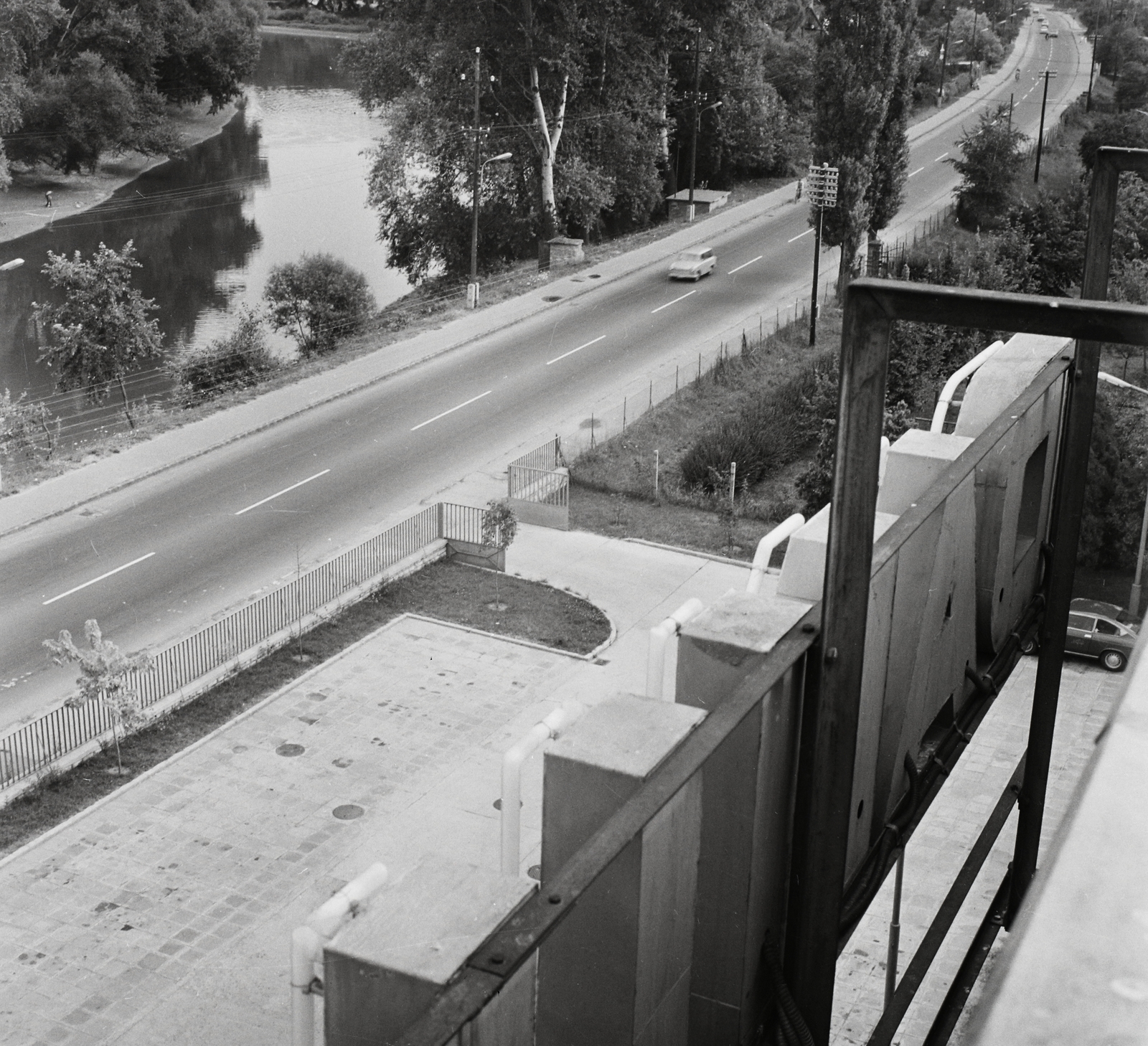 Hungary, Szentendre, 11-es út, kilátás a Danubius Hotel tetejéről a város irányába., 1971, Kotnyek Antal, hotel, picture, Fortepan #21746