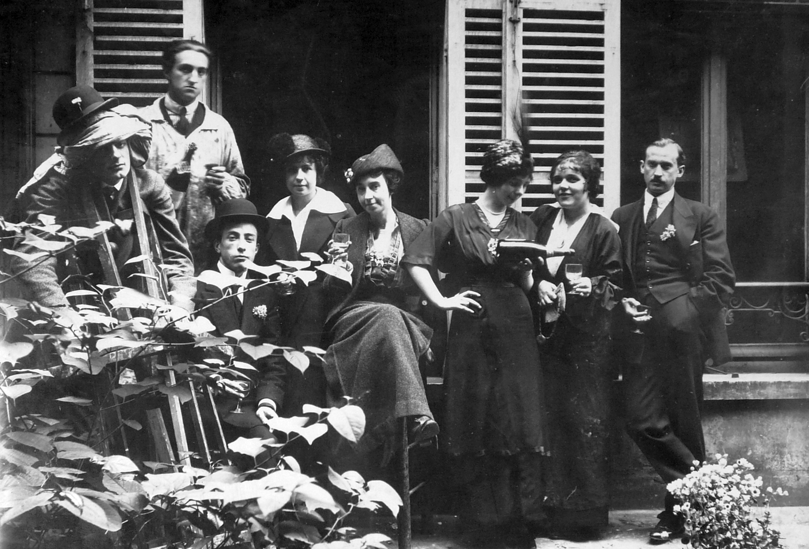 France, Paris, Lucien Simon festőiskolája, jobb szélen Szabó Béla Leó festőművész., 1914, Törökbálint Anno - Magyarszéky Gábor, tableau, Fortepan #217539