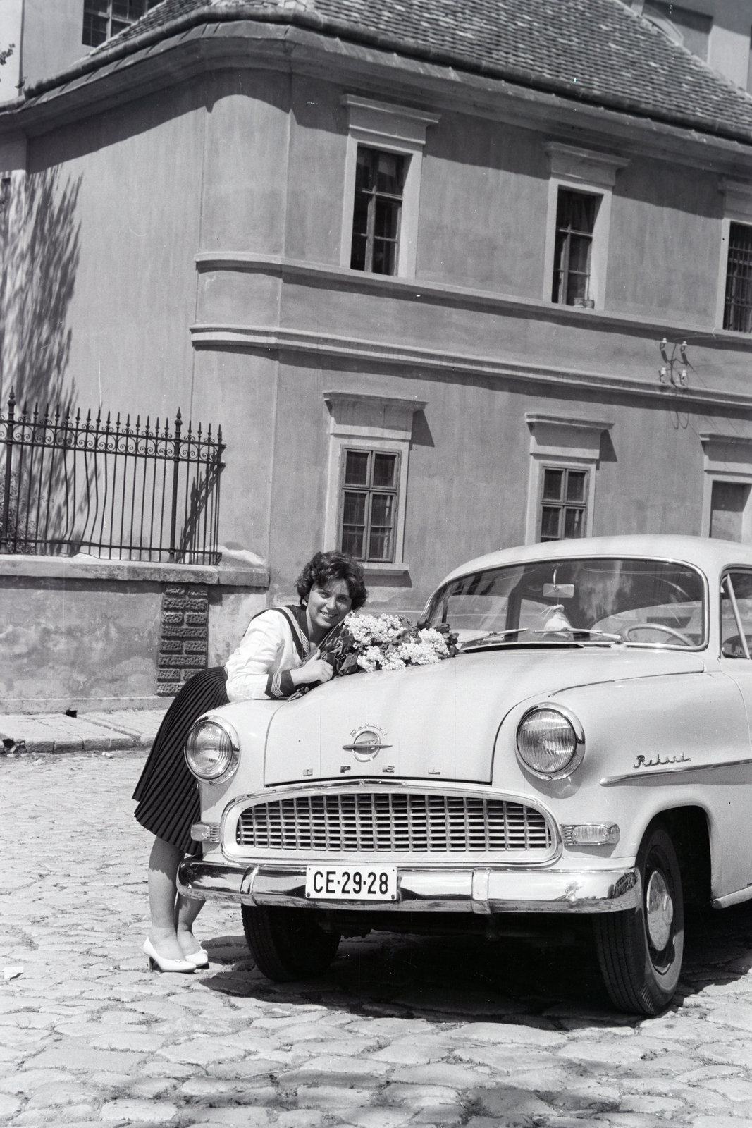 1963, Almássy László, church, number plate, Fortepan #217874