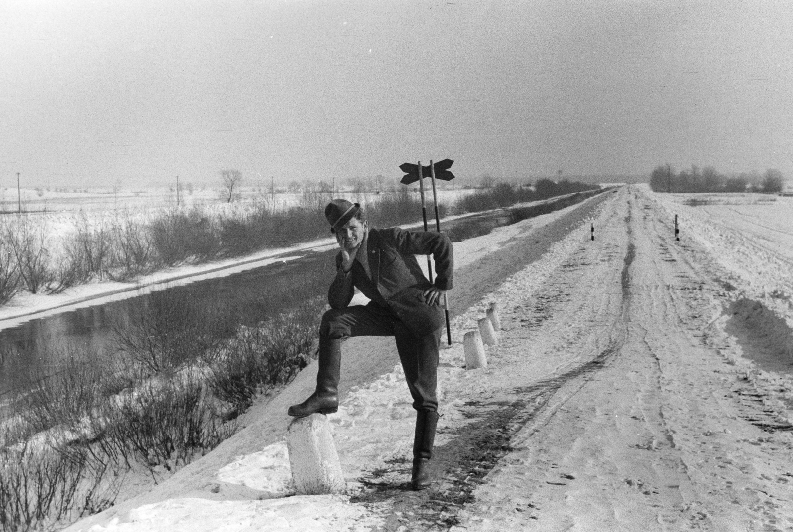 1965, Almássy László, havas táj, Fortepan #217903