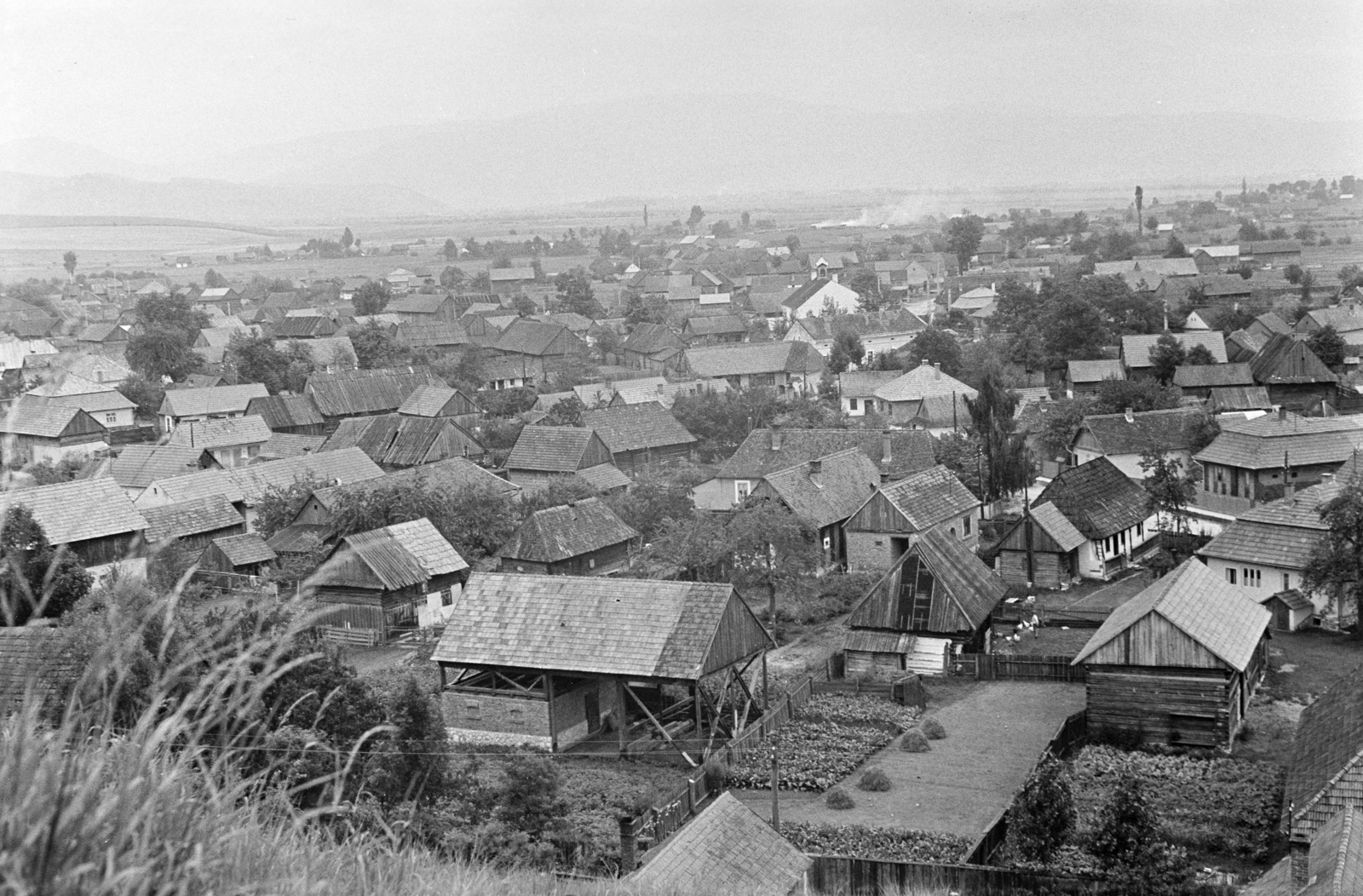 Romania,Transylvania, Lăzarea, kilátás a római katolikus templomtól., 1974, Kovács Annamária, Fortepan #218055