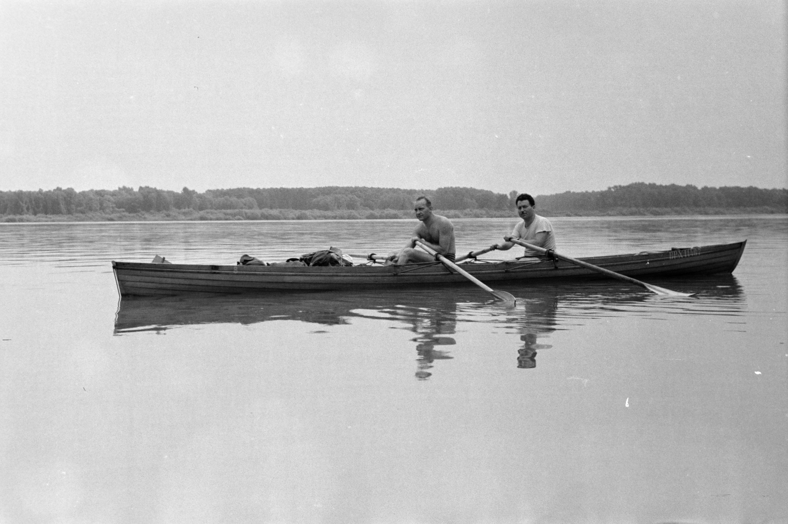 1963, BL, paddling, Fortepan #218249