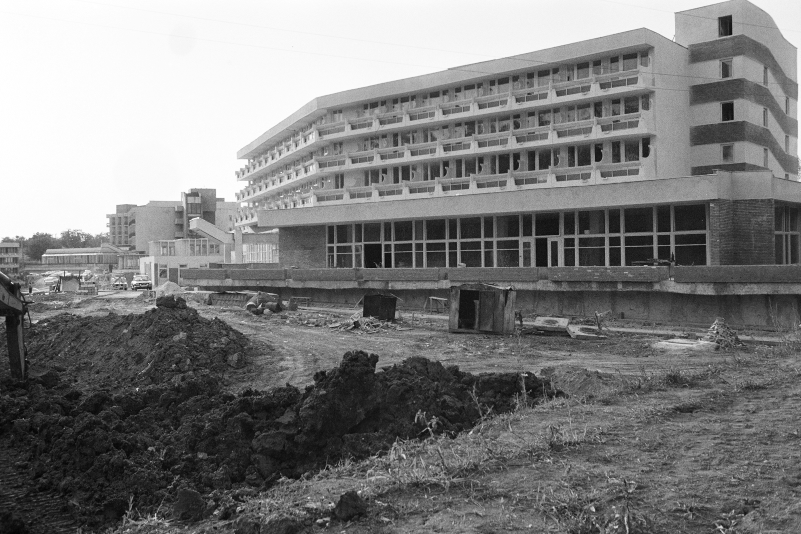 Románia,Erdély, Buziásfürdő, Strada Avram Iancu, Hotel Parc Buzias., 1982, Dőri András, Fortepan #218565