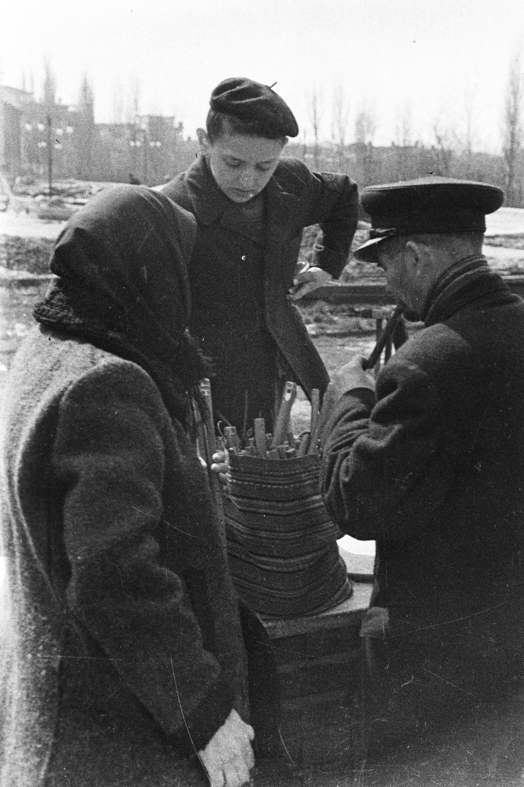 1956, Dőri András, seller, flute, Fortepan #218691