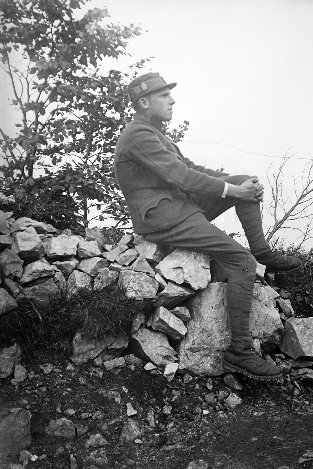 1915, Herzka Ferenc, gaiters, soldier, boots, Fortepan #218806