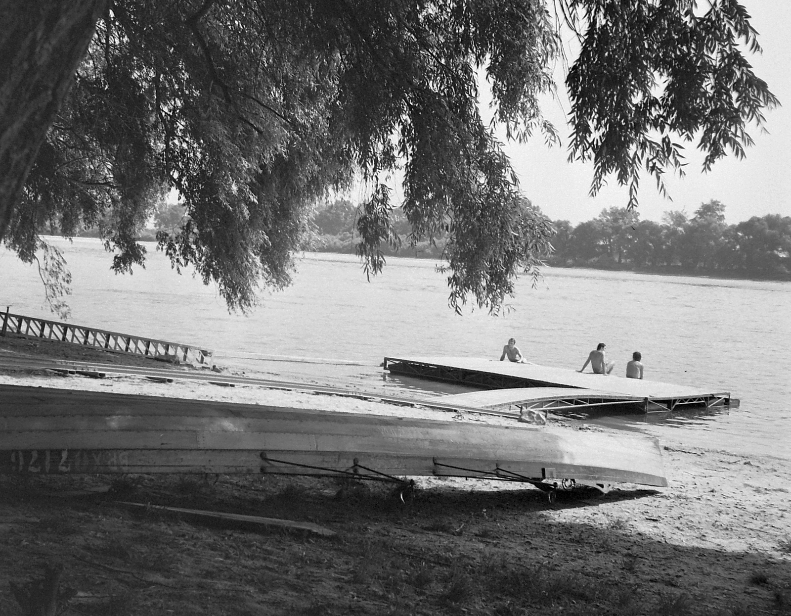 1968, Kotnyek Antal, stég, vízpart, Fortepan #21934