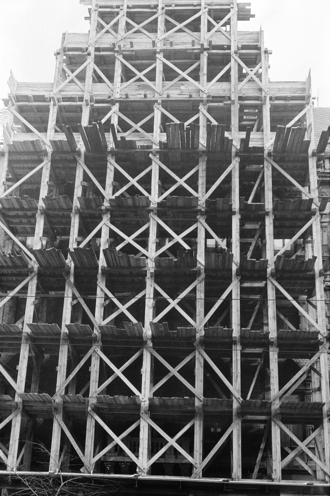 1987, Krizsanóczi Anna, scaffolding, Fortepan #219384