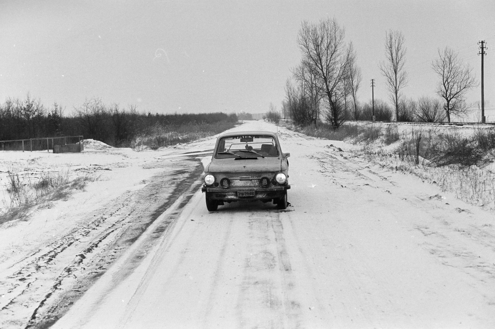 1987, Krizsanóczi Anna, winter, Zaporozhetz-brand, number plate, Fortepan #219389