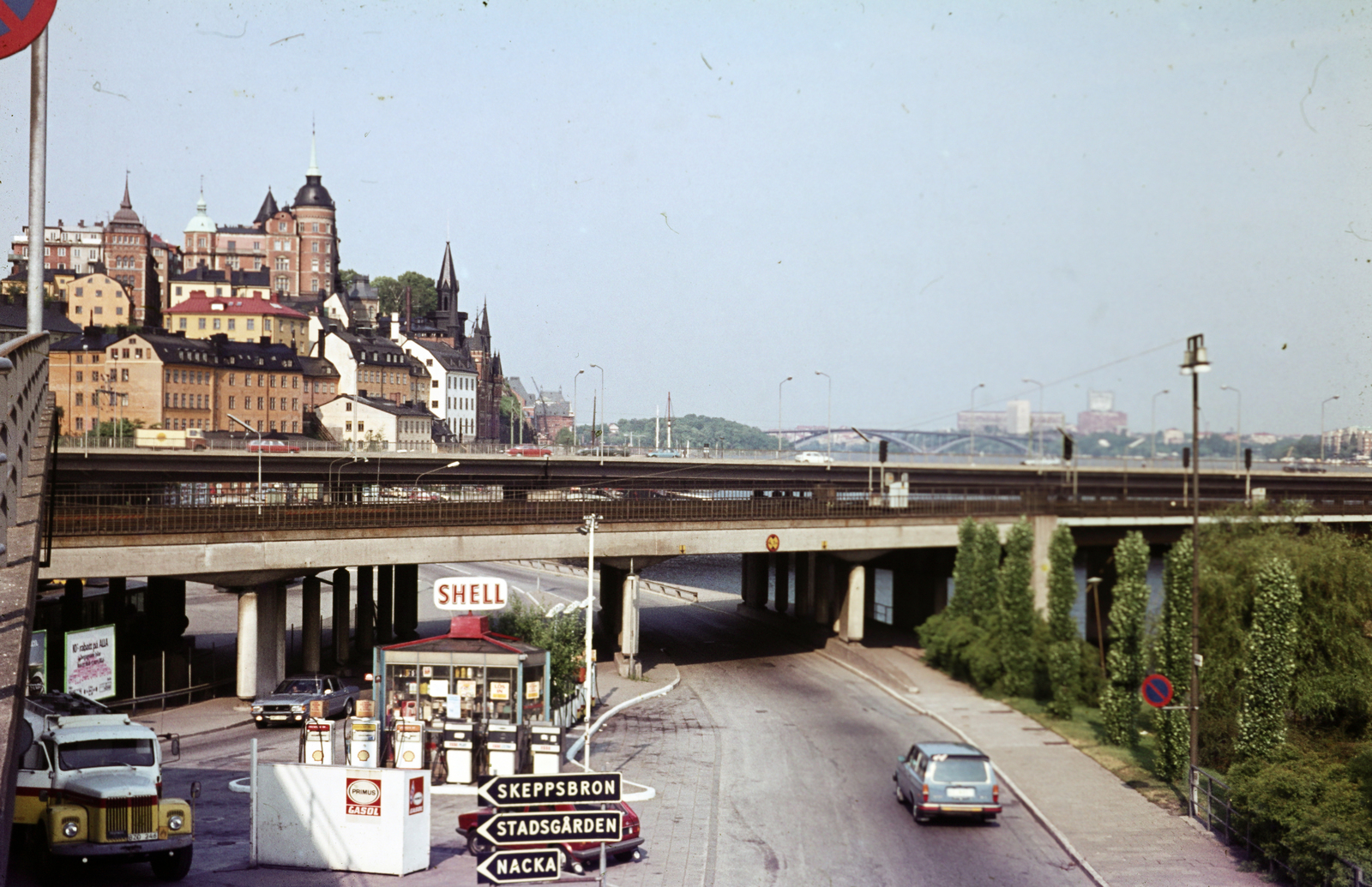 Svédország, Stockholm, Mariaberget városrész, a Söder Mälarstrand felől fotózva., 1980, Mezey András, Fortepan #219694