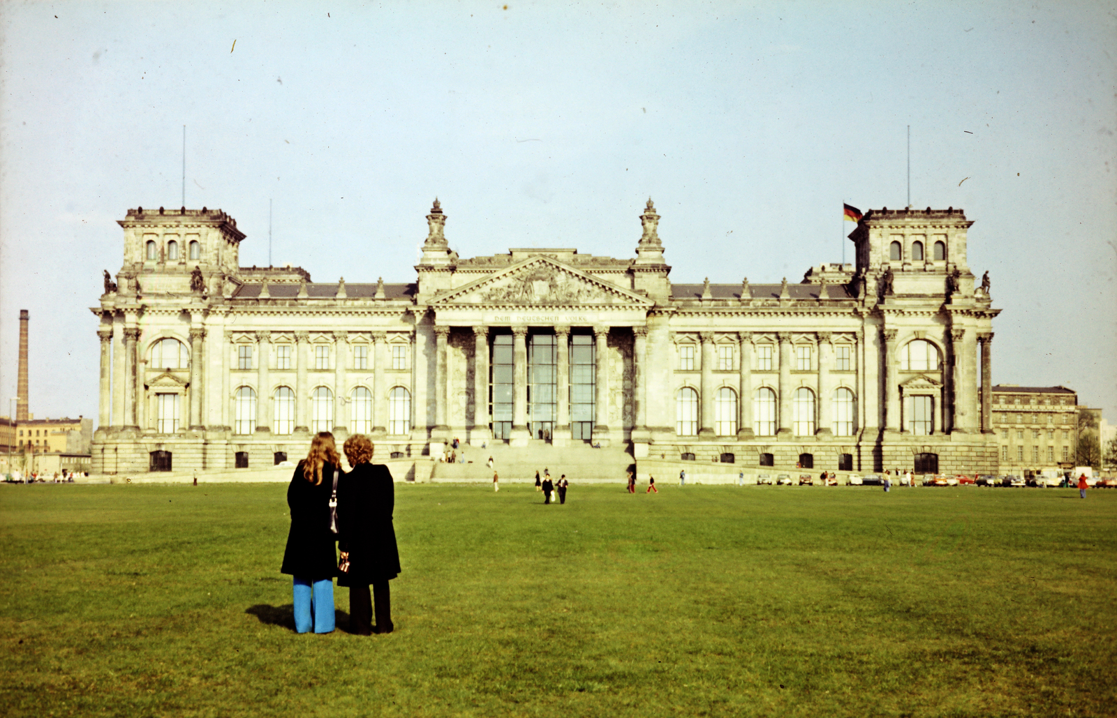 Germany, Berlin, Nyugat-Berlin, Platz der Republik, szemben a Reichstag épülete., 1973, Mezey András, Fortepan #219759