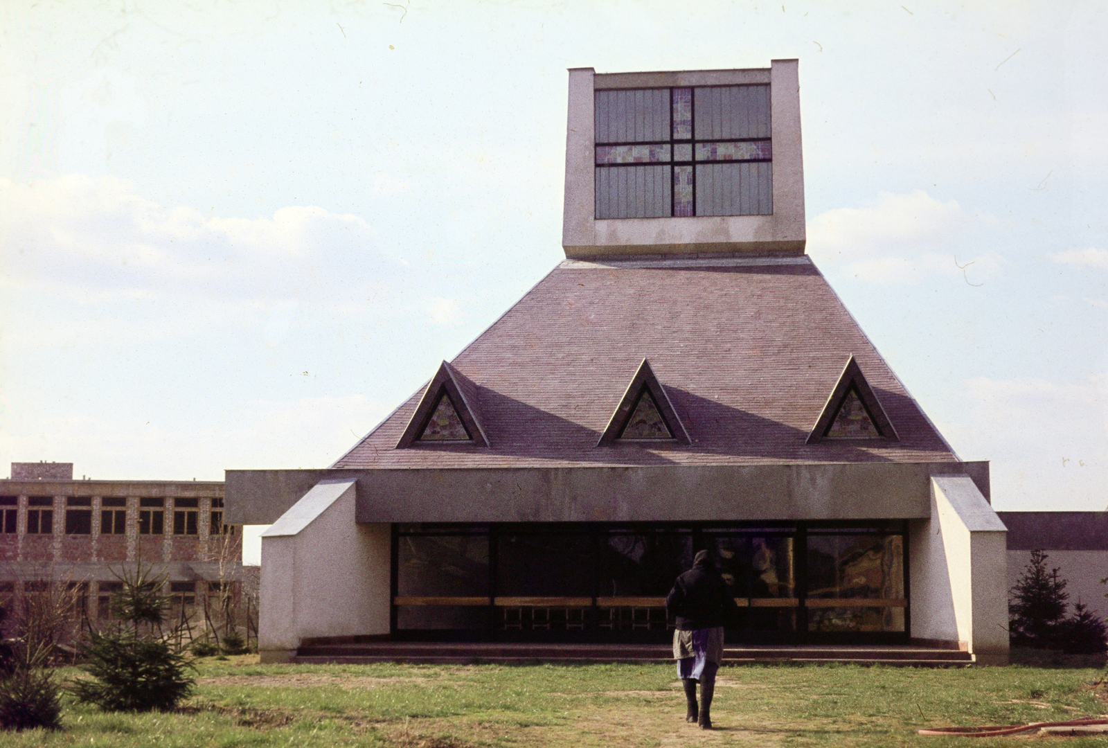 Magyarország, Hodász, Szent Pál-kápolna (tervező Csaba László, 1974.)., 1980, Mezey András, Fortepan #219866