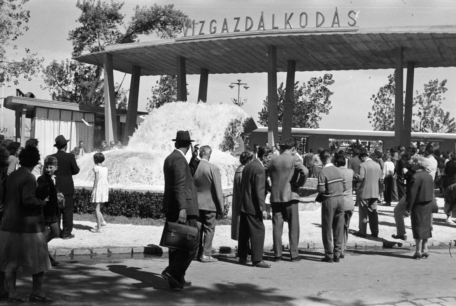 Hungary, Budapest X., Albertirsai úti vásár területe, Országos Mezőgazdasági Kiállítás és Vásár, Vízgazdálkodási bemutató., 1959, Mihály Tamás, Budapest, Fortepan #219906