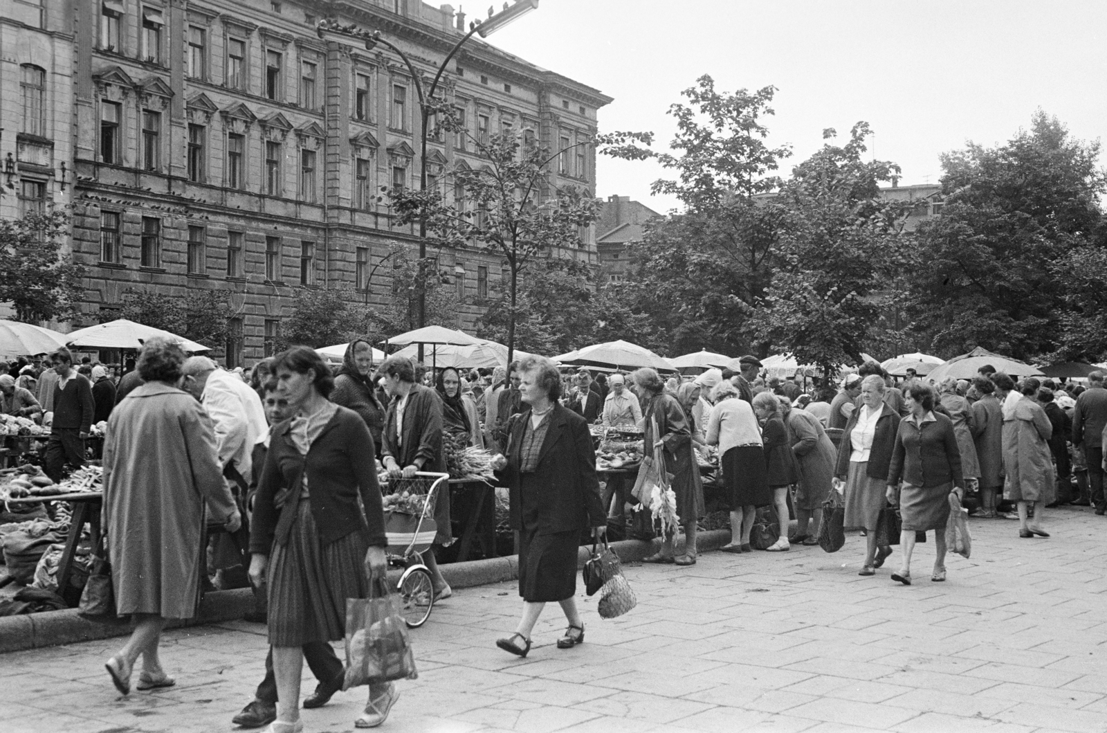 Poland, Kraków, Rynek Kleparski, a Stary Kleparz piac., 1962, Mihály Tamás, Fortepan #219947