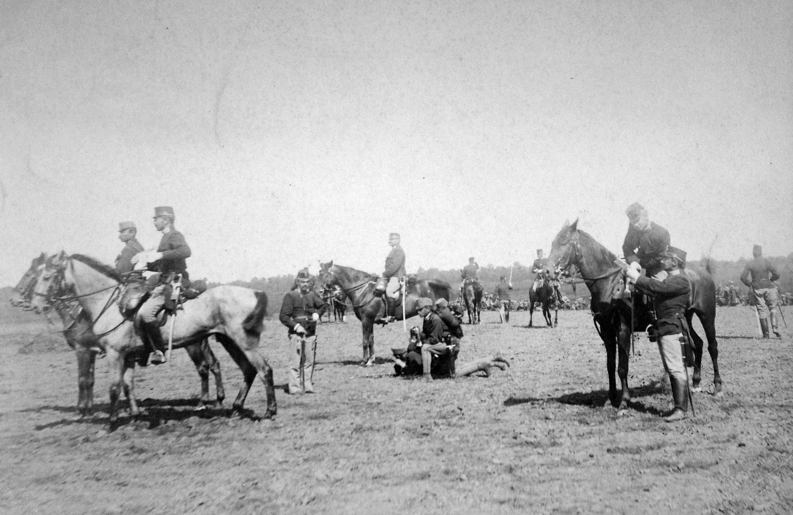 Magyarország, Tata, Az Osztrák-Magyar Monarchia hadseregének hadgyakorlata. A felvétel 1897-ben készült., 1900, Lakatos Mária, kard, lovas, lószerszám, Fortepan #22003