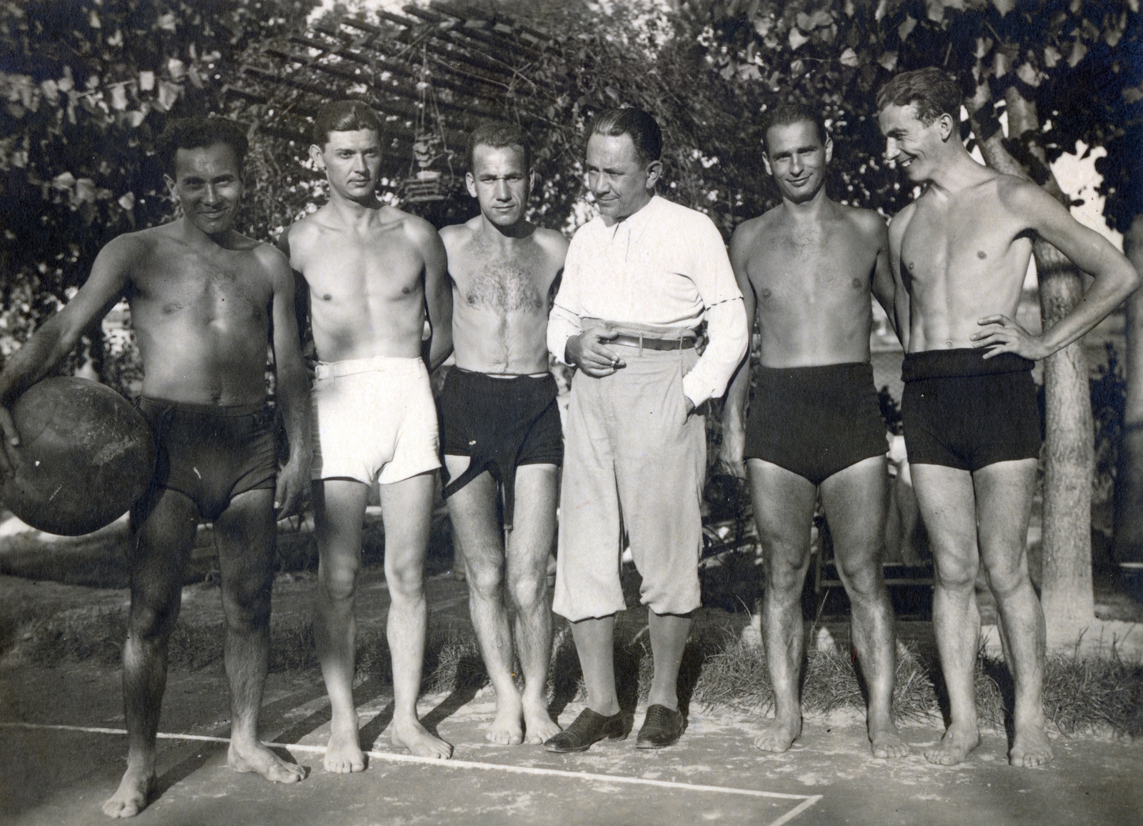 1936, Horváth Ida, félmeztelen, labda, Fortepan #220294