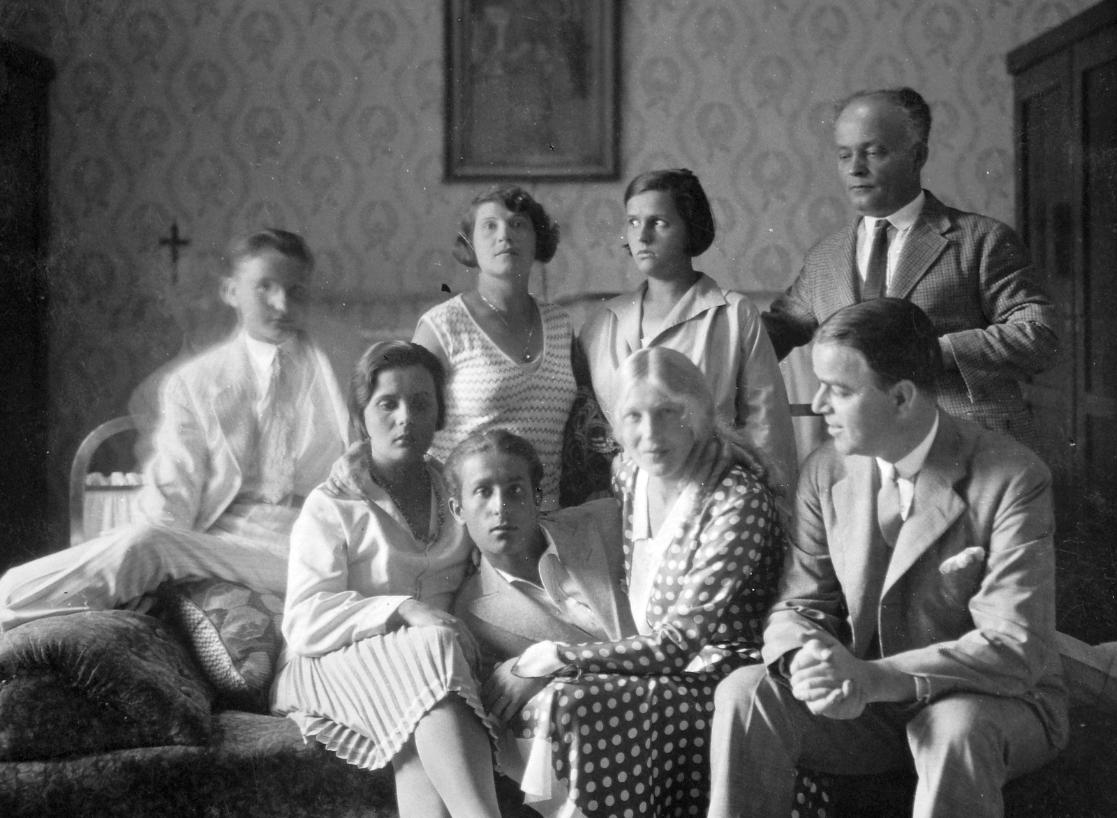 Hungary, Budapest VIII., Százados úti Művésztelep, Vass Viktor szobrászművész és családja., 1929, Lakatos Mária, art, tableau, Budapest, Fortepan #22055