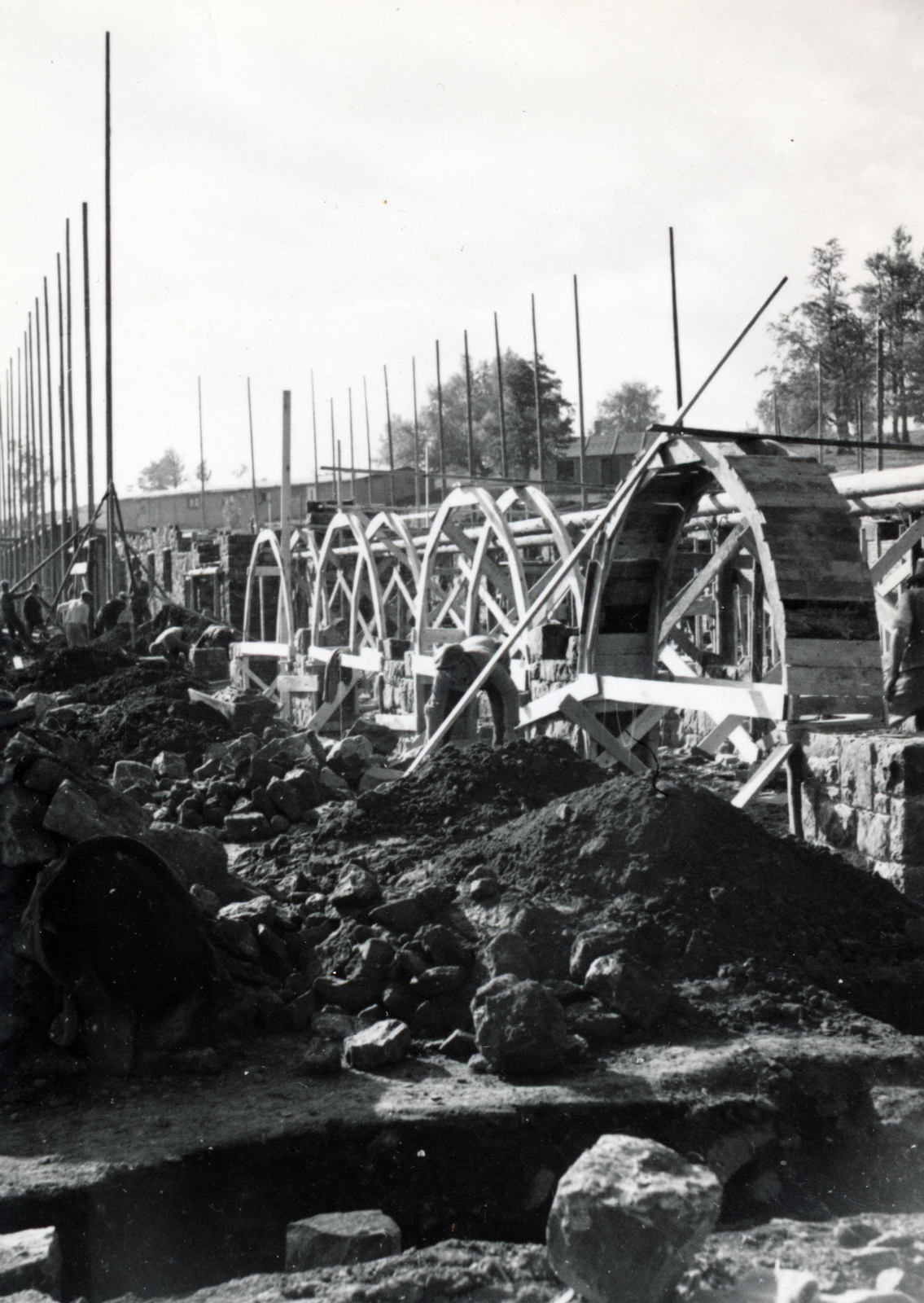 Magyarország, Galyatető, Mátraszentimre, a Nagyszálló építése., 1938, Jankó András, Fortepan #220682